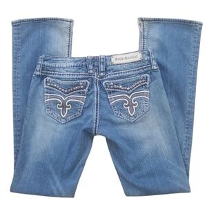 Rock Revival Women's Embellished Studded Easy Boot Jeans Size 26‎
